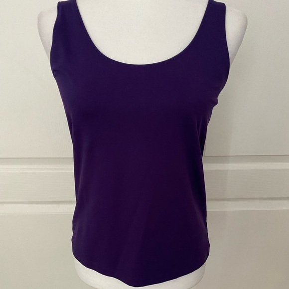 Chico’s Purple Adjustable Tank Top | Size 1 Small | Stretchy Nylon Blend - Picture 2 of 8